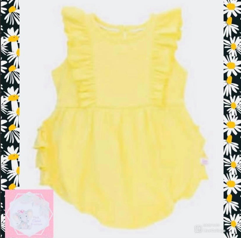 Lemon Waterfall Bubble Romper