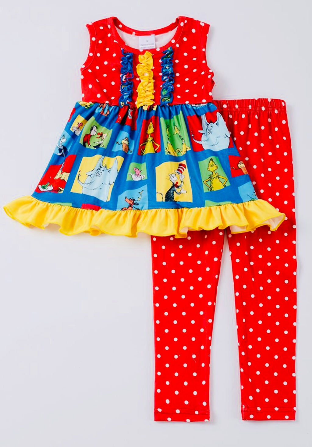 Dr. Seuss Red Character Ruffle Set