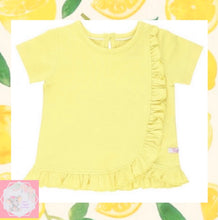 Load image into Gallery viewer, Lemon Ruffle Detail Top
