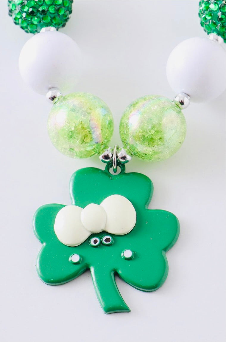 St. Patrick Clover Bubble Necklace