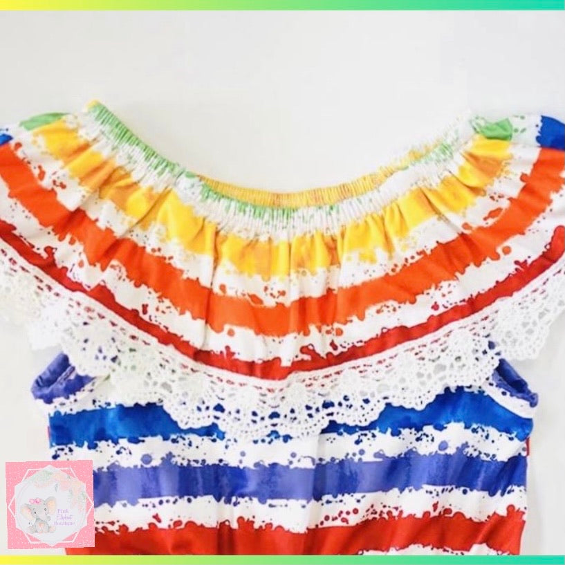 Rainbow Lace Romper