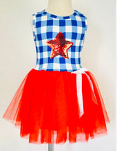 Load image into Gallery viewer, Red Star Sequins Tulle Dress
