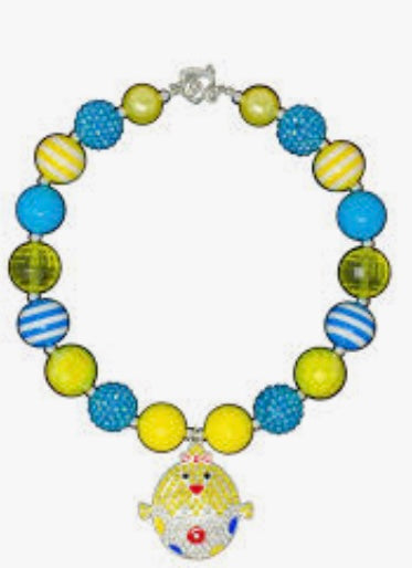 Yellow & Blue Chick Necklace