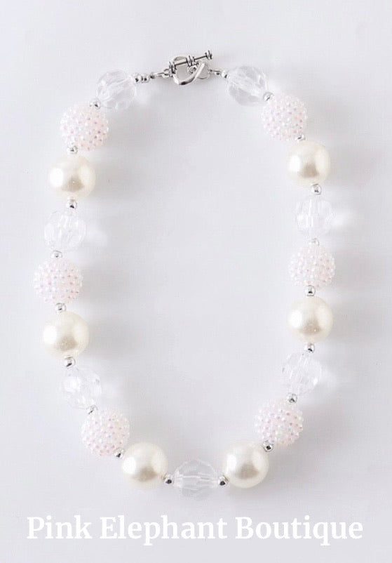 Clear & Pearls Bubble Necklace