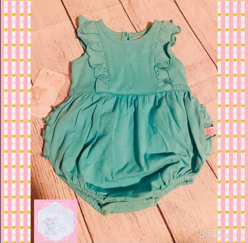 Turquoise Waterfall Bubble Romper