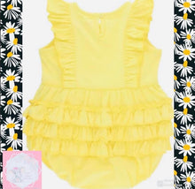 Load image into Gallery viewer, Lemon Waterfall Bubble Romper
