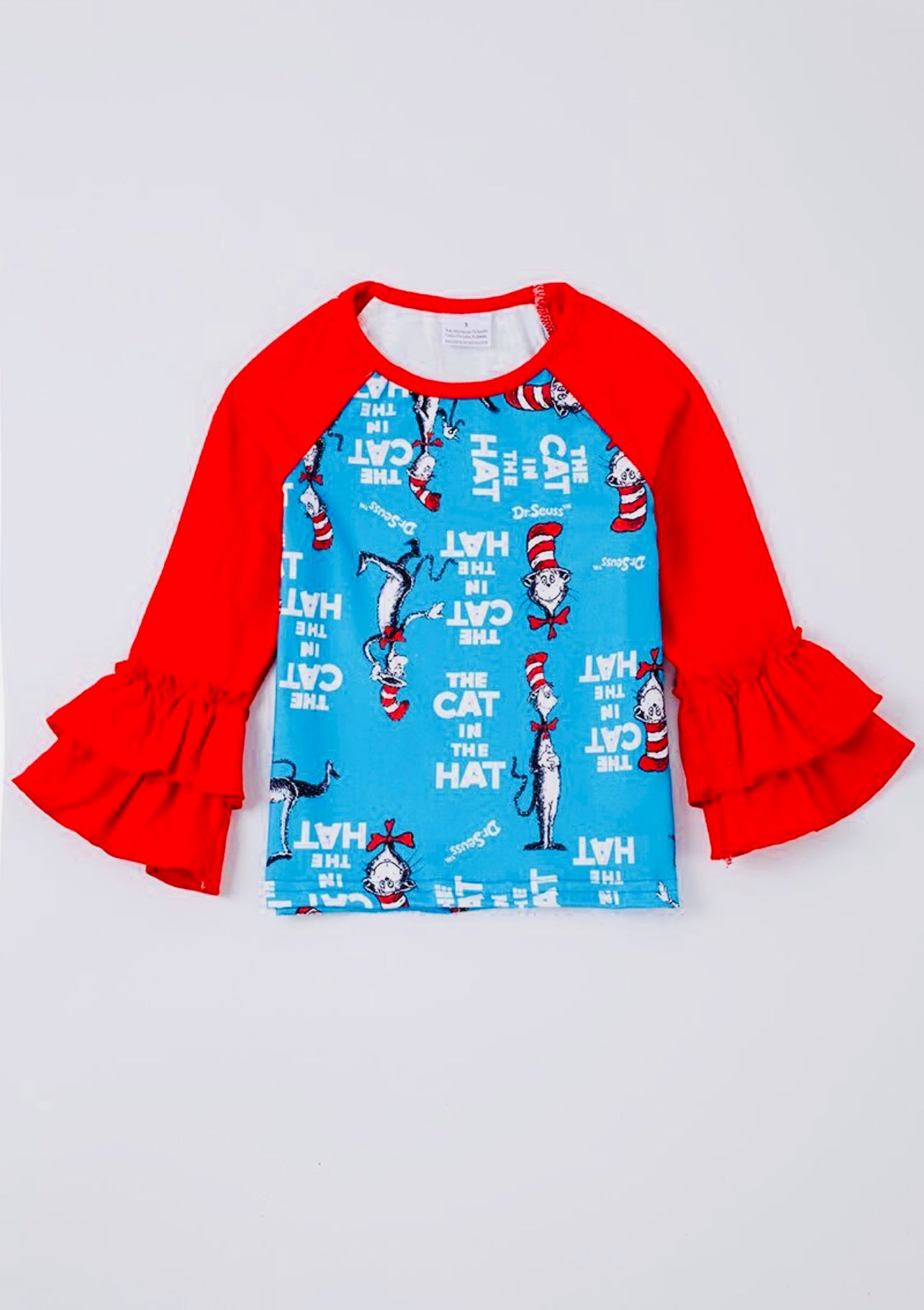 Dr. Seuss Raglan Ruffle Top