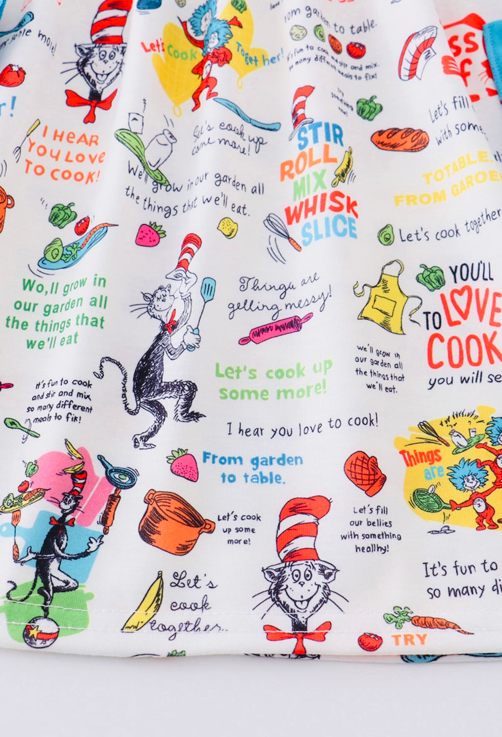 Dr. Seuss Character Embroidery Pocket Dress