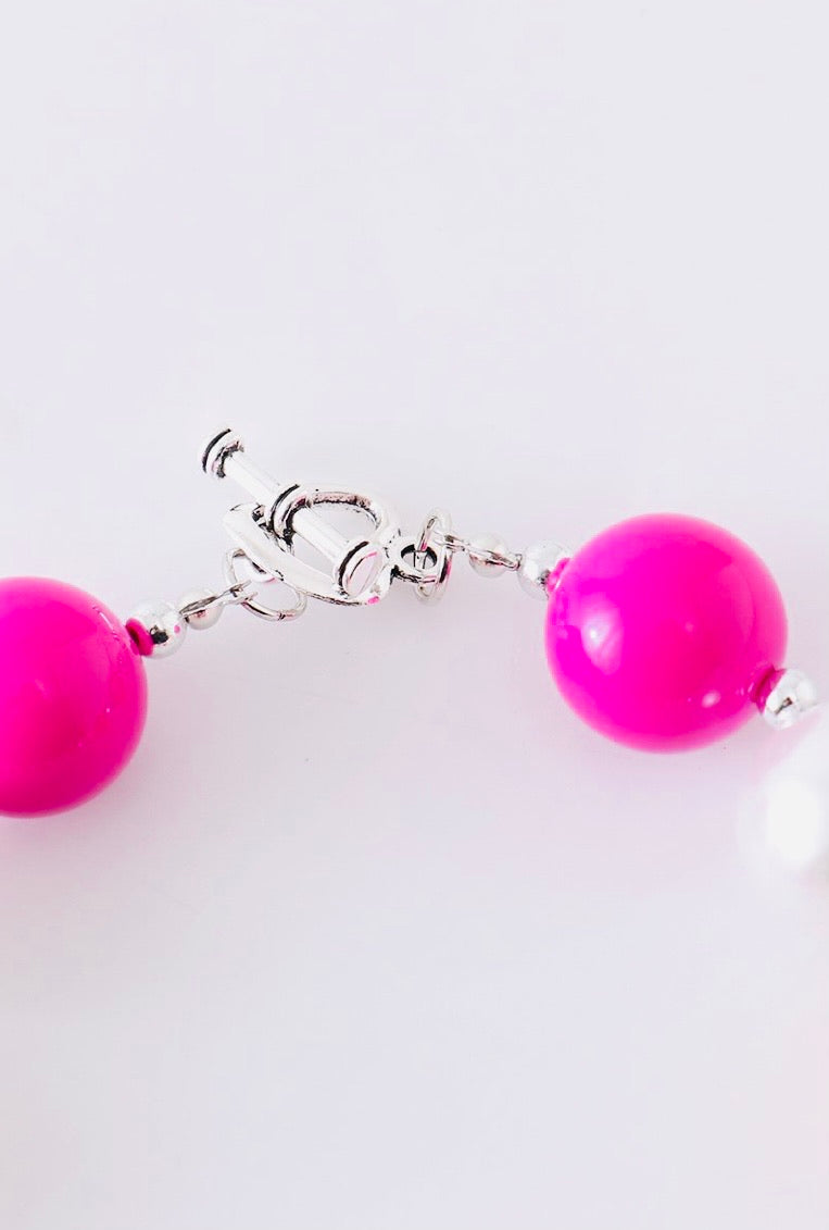 Pink & Gold Bubble Necklace