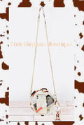 Clear Round Crossbody Bag with Till The Cows Come Home Trim