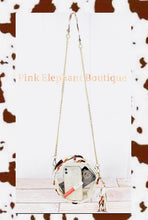 Load image into Gallery viewer, Clear Round Crossbody Bag with Till The Cows Come Home Trim
