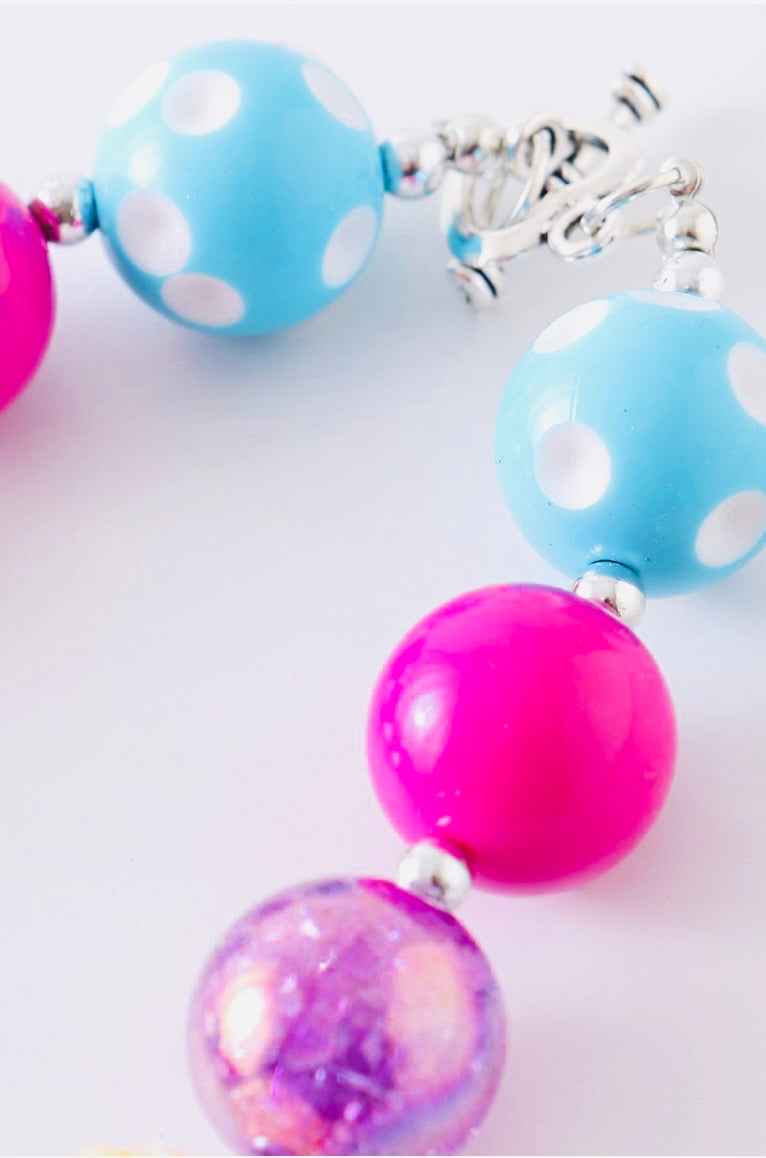 Rainbow & Bows Bubble Necklace