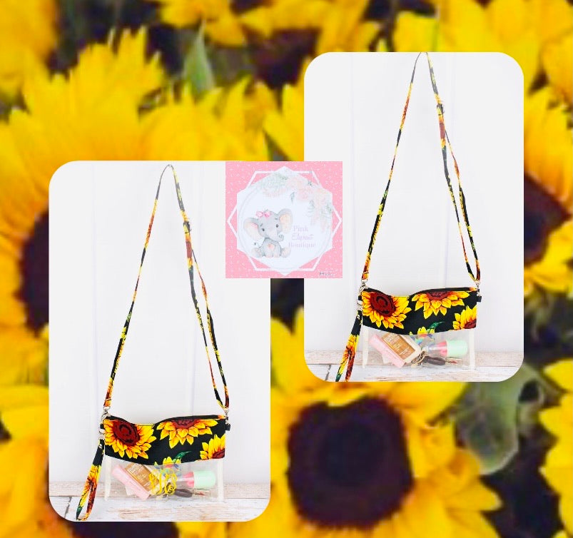 Clear Sunflower Crossbody Bag