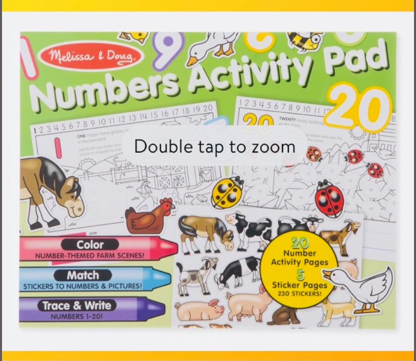 Numbers  & Stickers Activity Pad