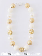 Load image into Gallery viewer, Gold &amp; White Bubble Necklace
