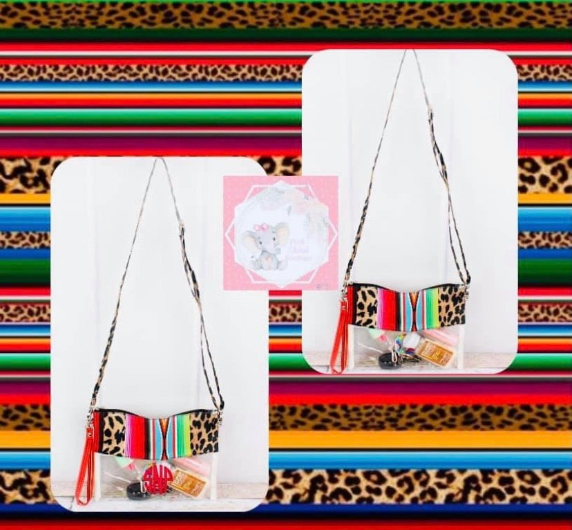 Wild Serape Clear Crossbody Bag