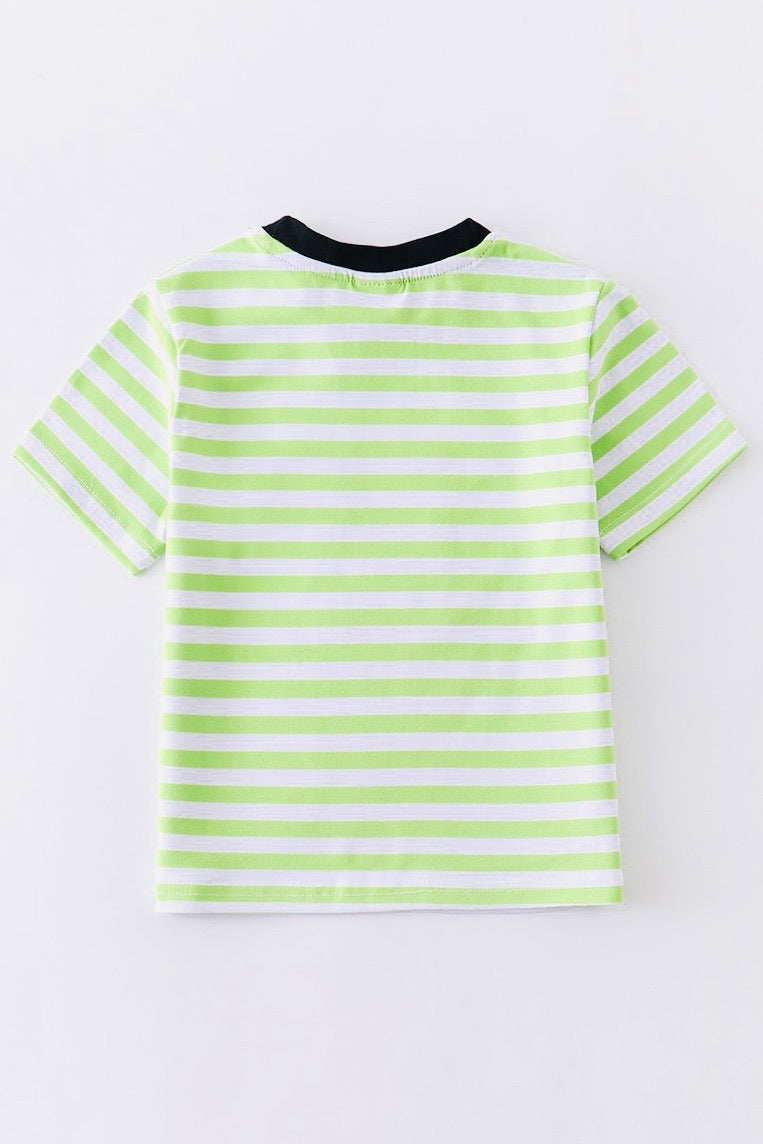 Green Stripe Moo Moo