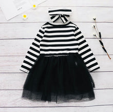 Load image into Gallery viewer, Ghost and Stripe Tutu Dress
