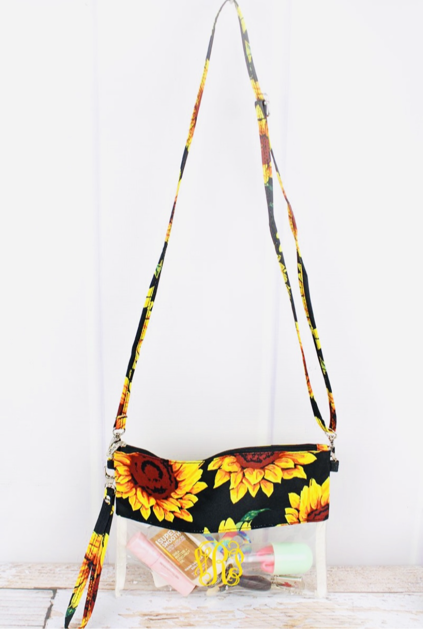 Clear Sunflower Crossbody Bag