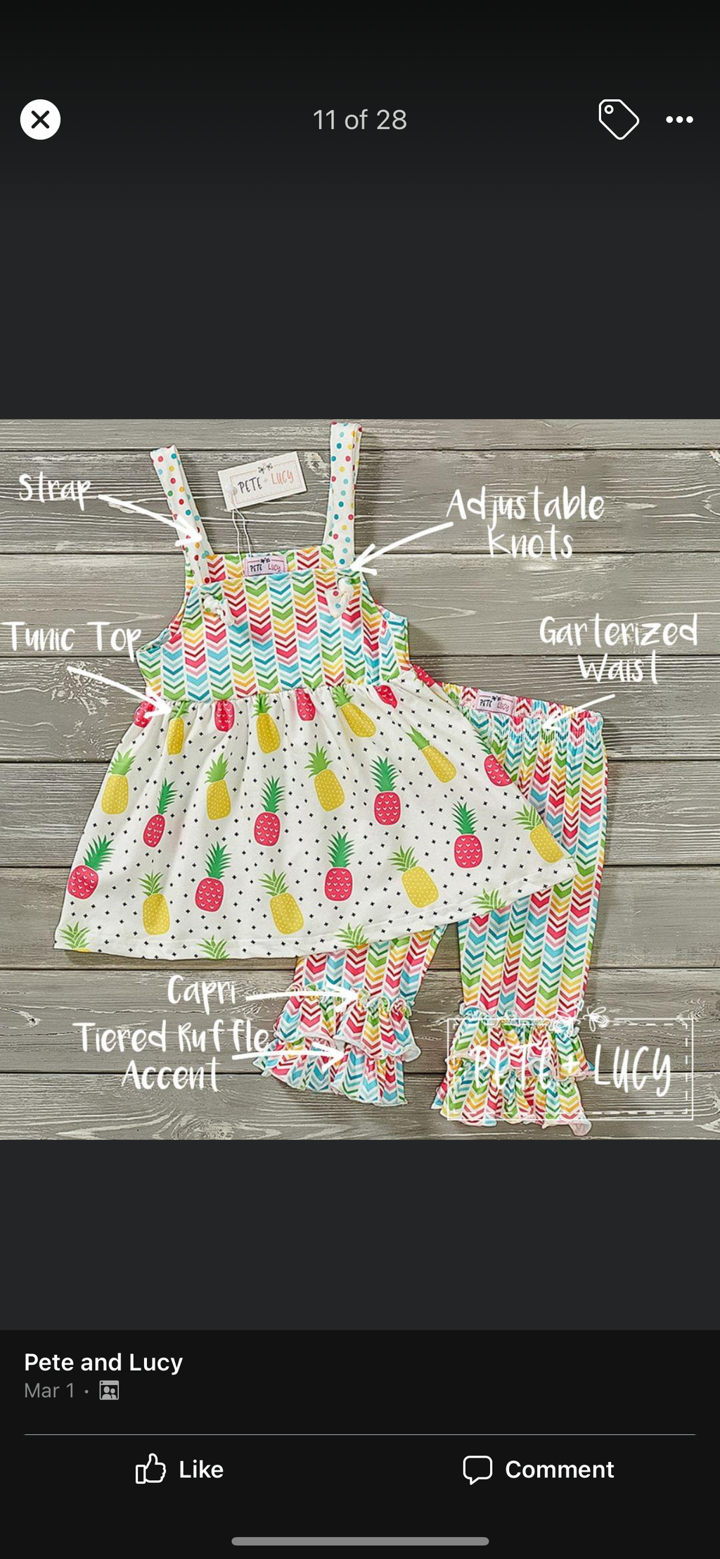 Fruity Fun 2 pc Capri Set
