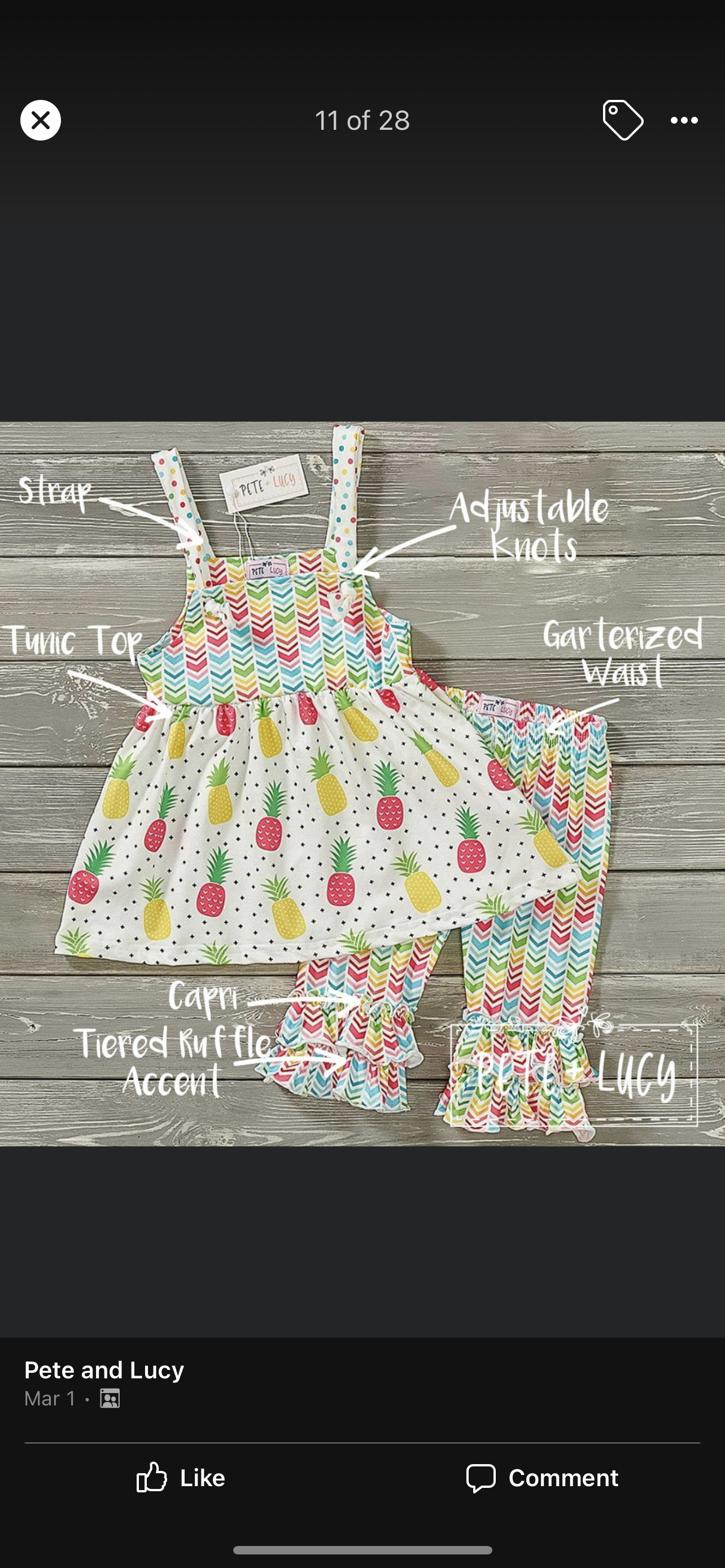 Fruity Fun 2 pc Capri Set