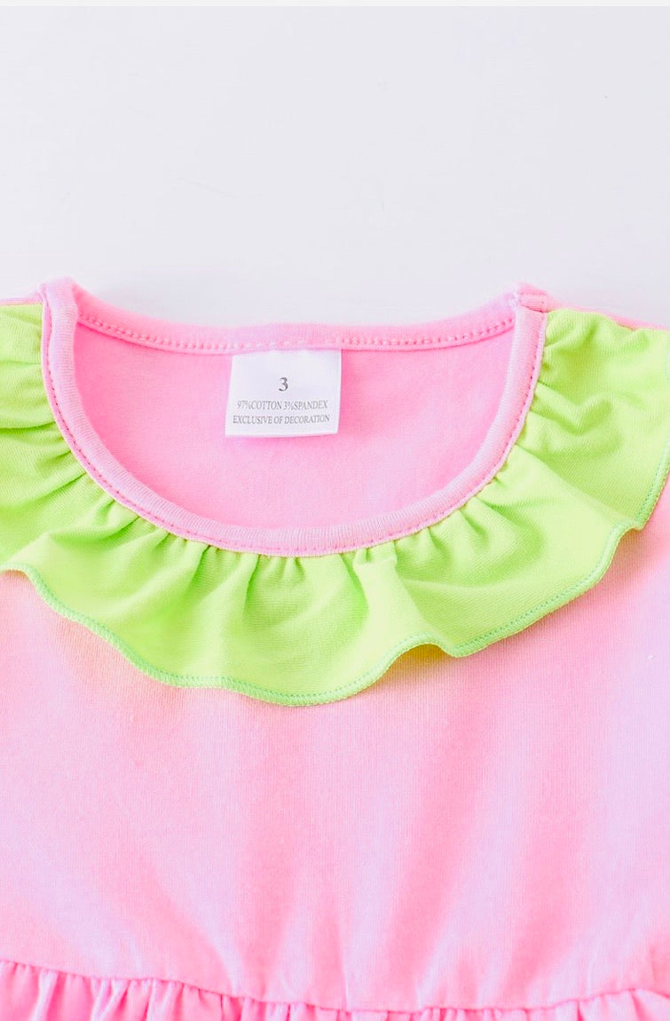 Watermelon Appliqué Ruffle Capri