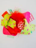Christmas Polka Dot Hair Bow