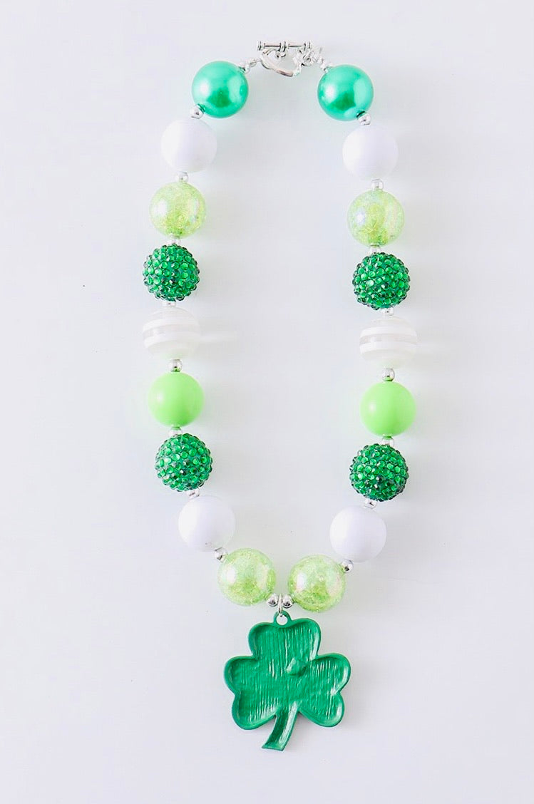 St. Patrick Clover Bubble Necklace