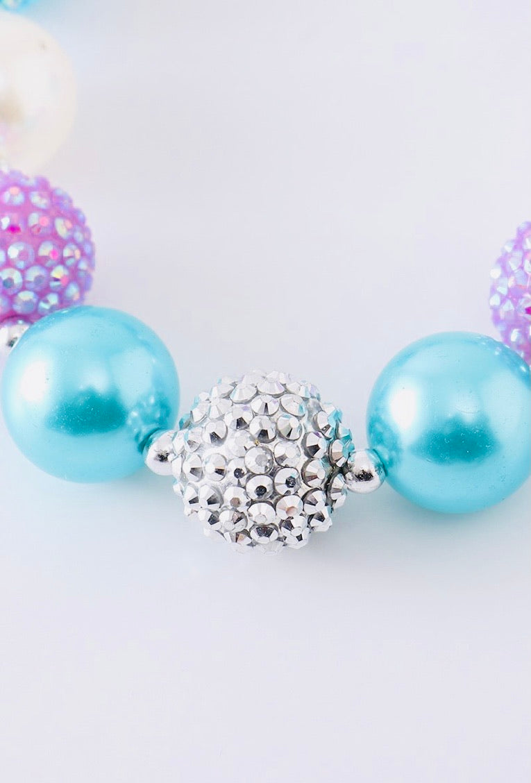 Purple & Aqua Bubble Necklace