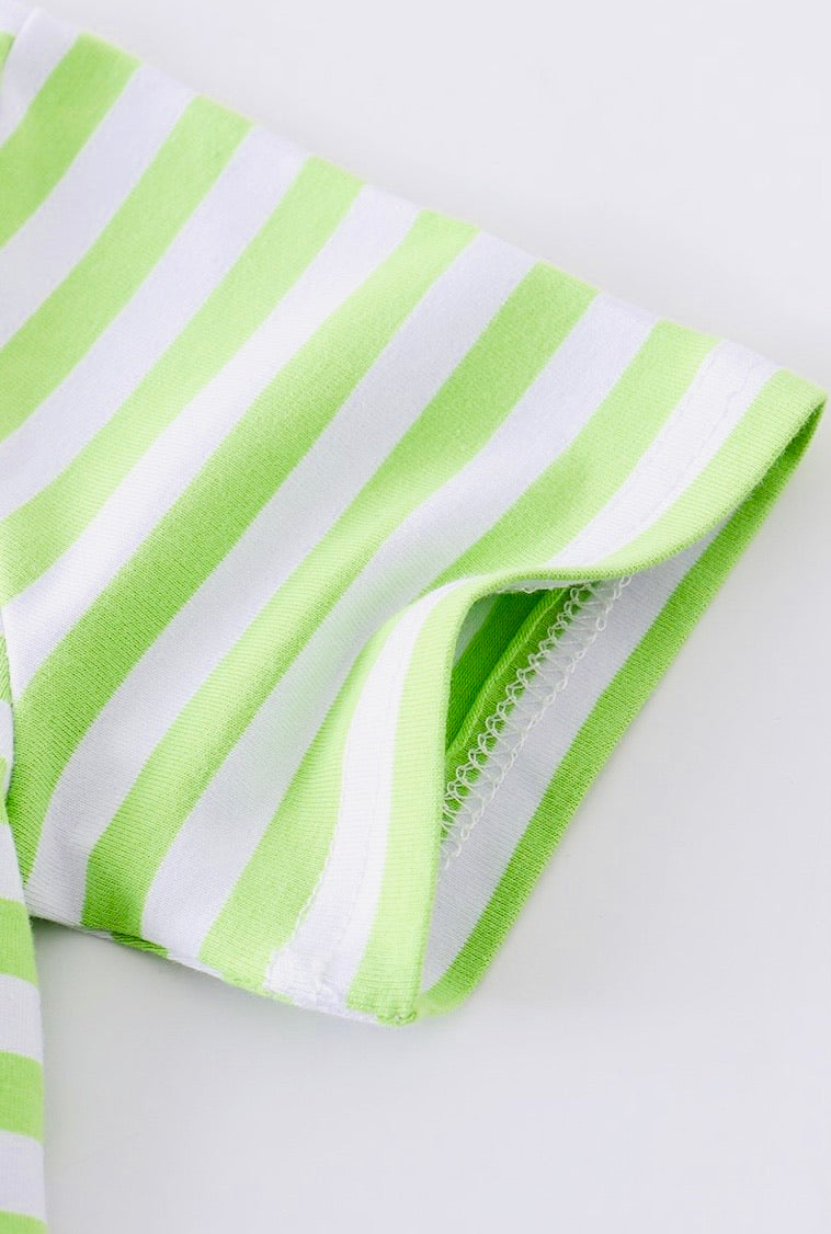 Green Stripe Moo Moo