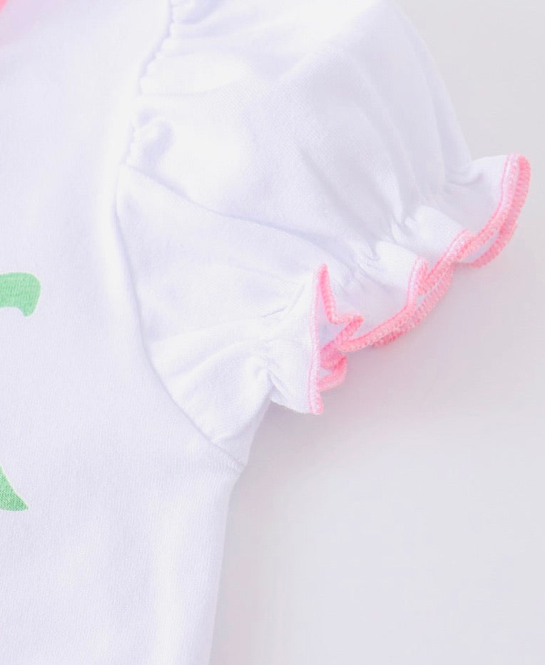 Strawberry Ruffle Capri Set