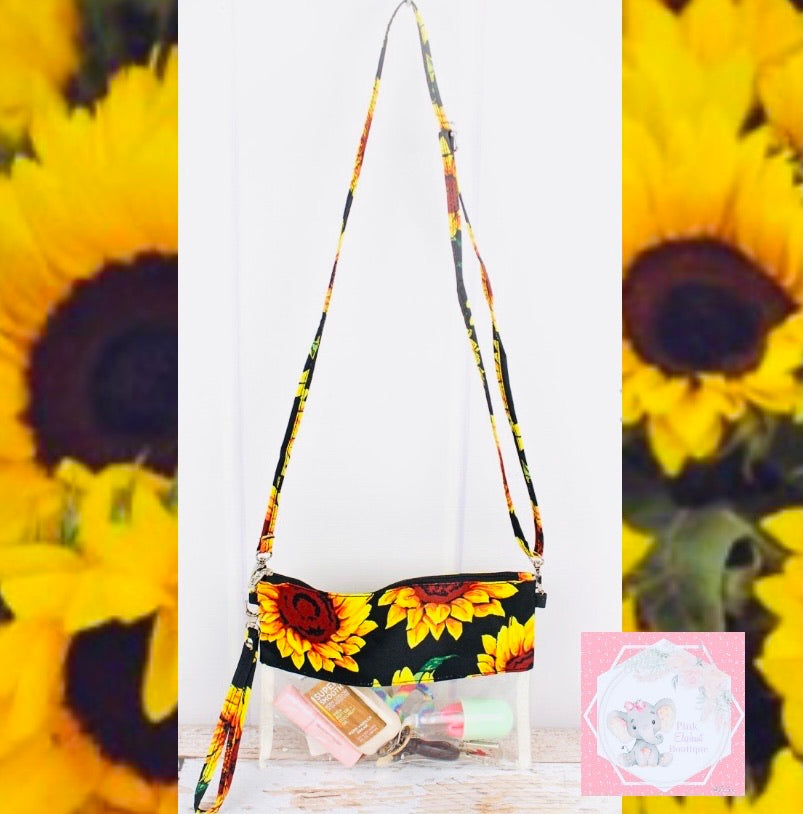 Clear Sunflower Crossbody Bag