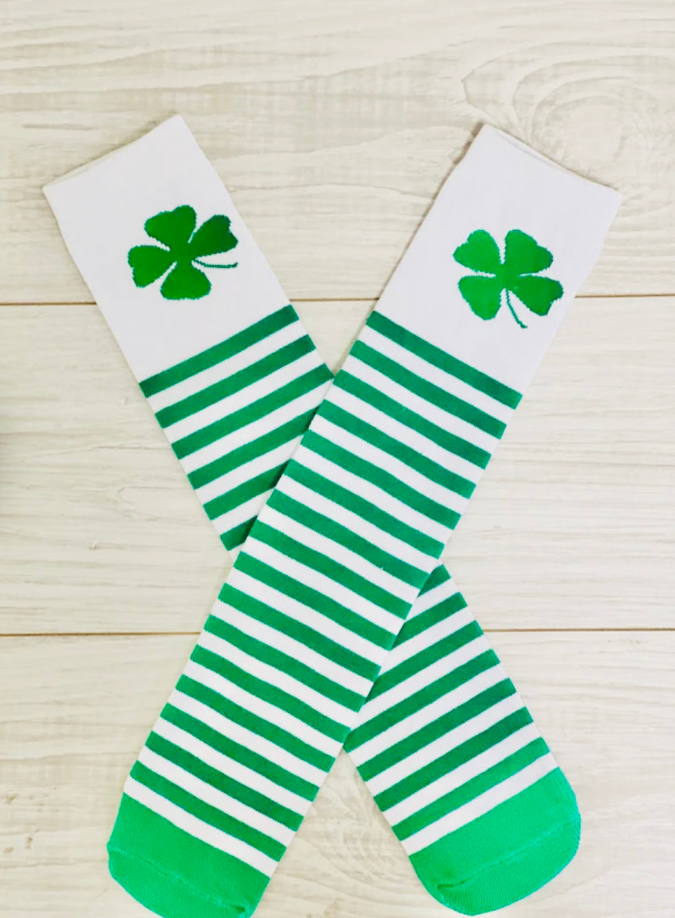 White and Green Shamrock Mocks