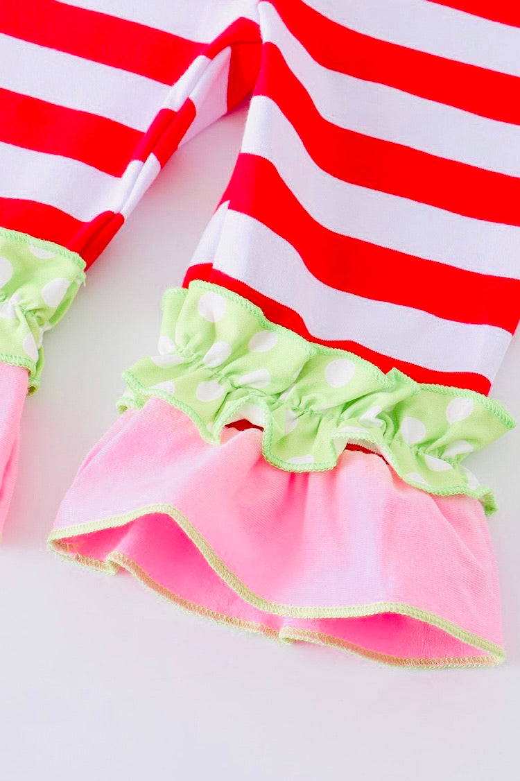 Watermelon Appliqué Ruffle Capri