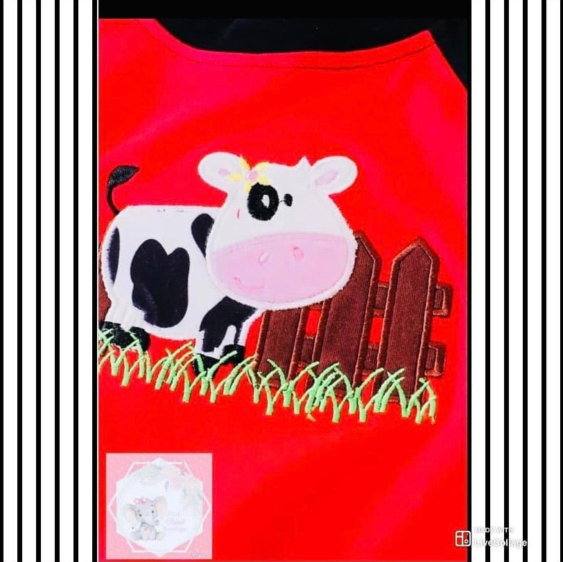 Red Moo Cow Appliqué