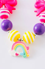 Load image into Gallery viewer, Rainbow &amp; Bows Bubble Necklace
