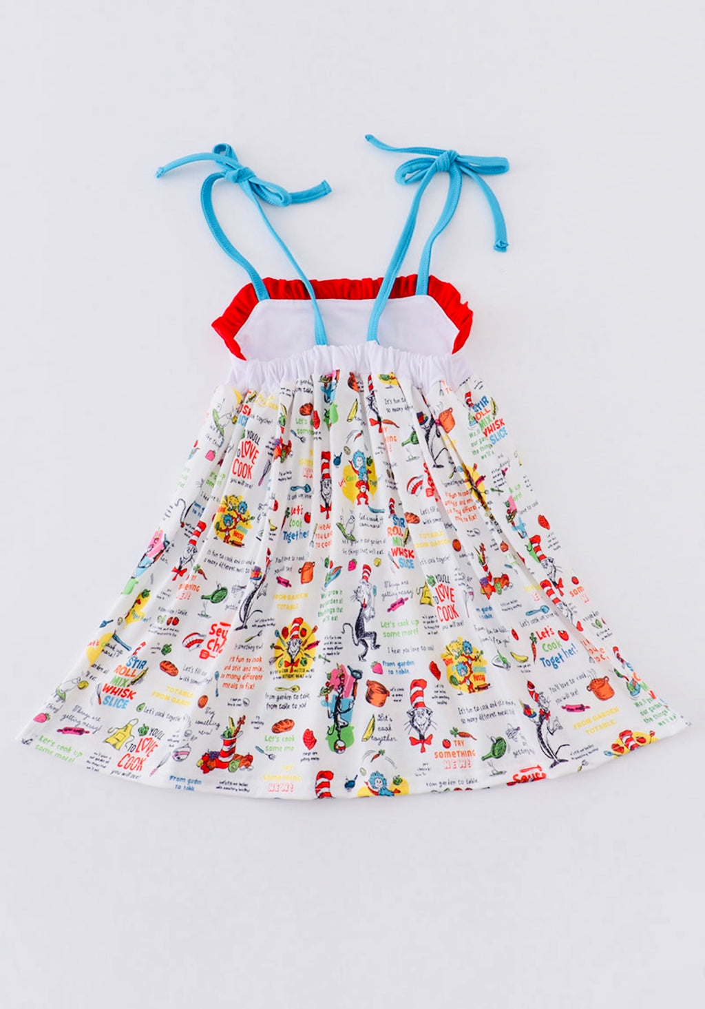 Dr. Seuss Character Embroidery Pocket Dress