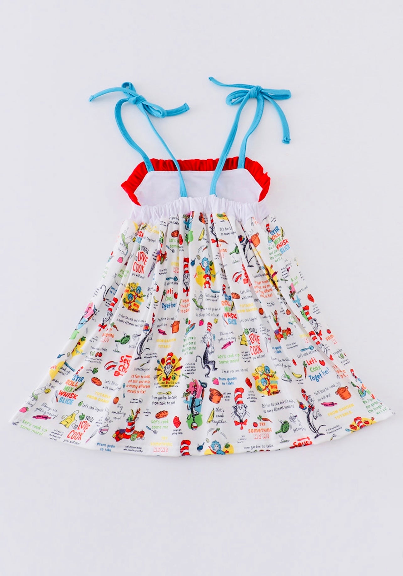 Dr. Seuss Character Embroidery Pocket Dress