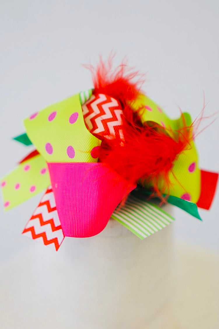 Christmas Polka Dot Hair Bow