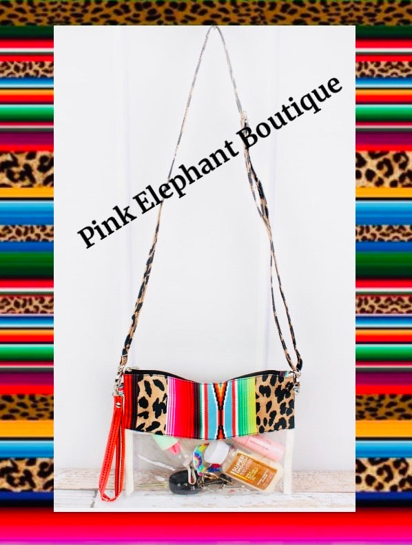 Wild Serape Clear Crossbody Bag