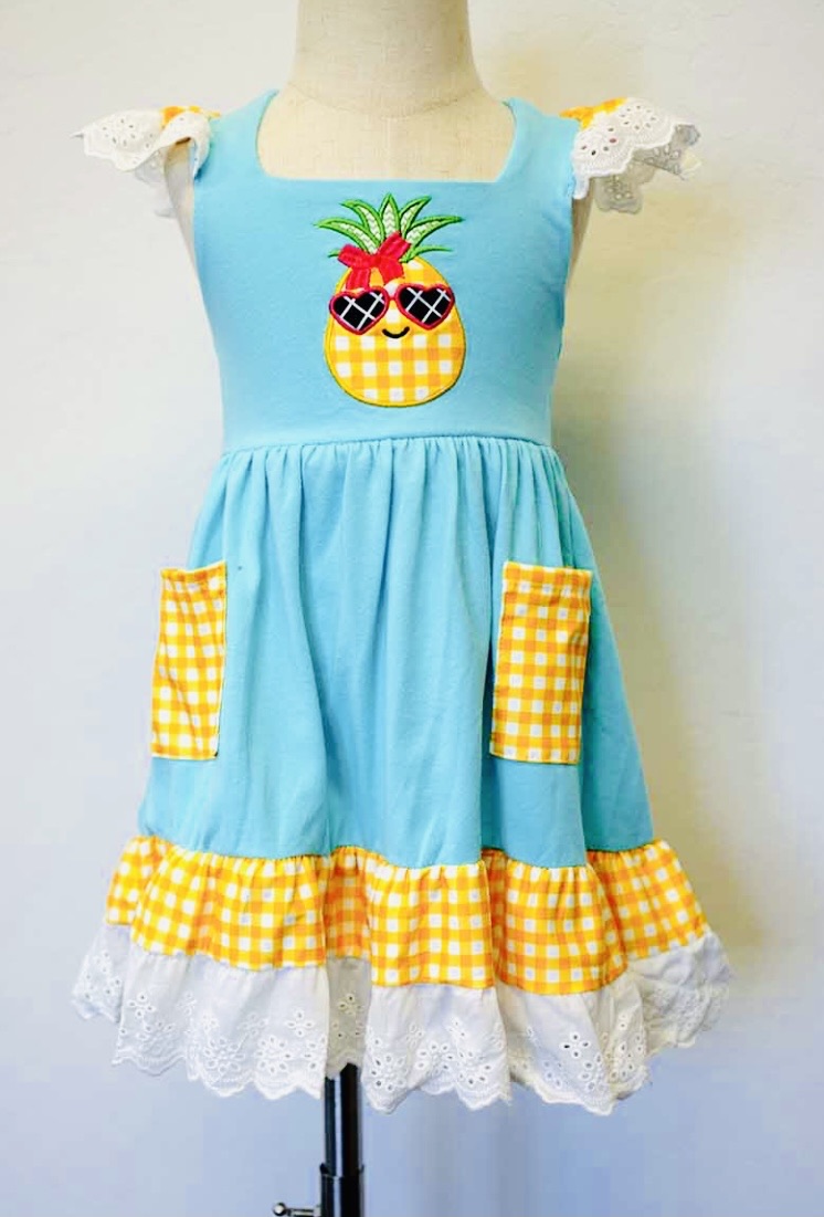 Pineapple Ruffles Dress