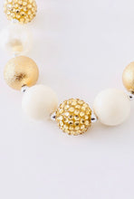 Load image into Gallery viewer, Gold &amp; White Bubble Necklace
