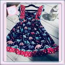 Load image into Gallery viewer, Diva Dino Flutter Dress
