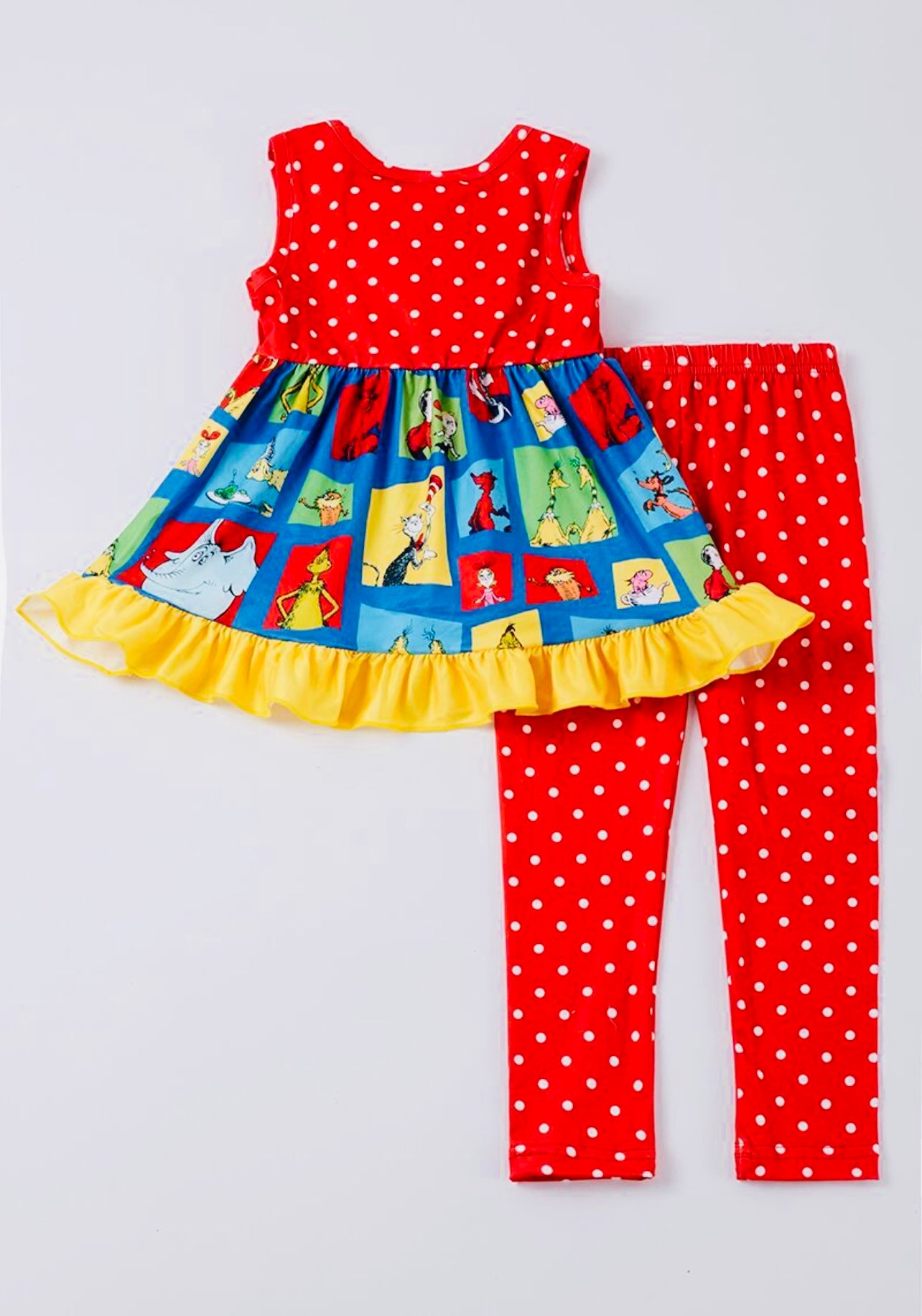 Dr. Seuss Red Character Ruffle Set