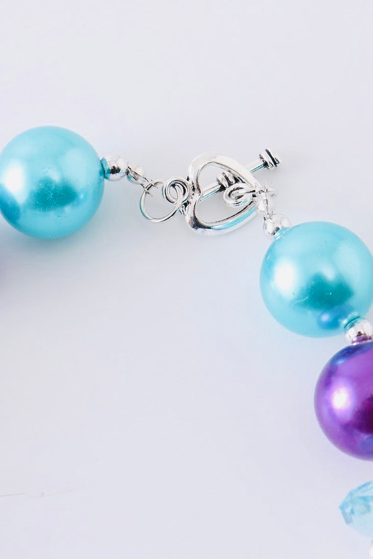 Purple & Aqua Bubble Necklace