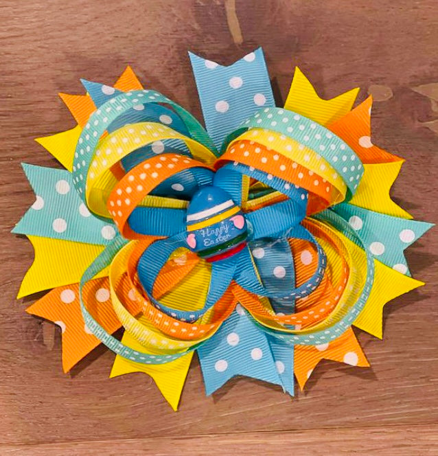 Bright Easter Egg Hair Bows