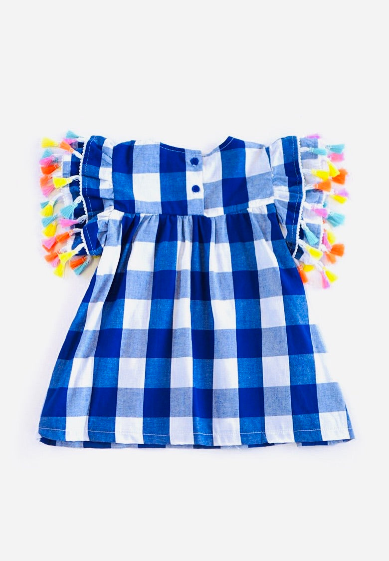 Blue/White Gingham Flutter