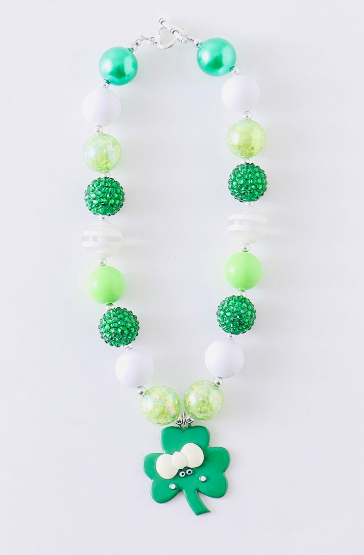 St. Patrick Clover Bubble Necklace