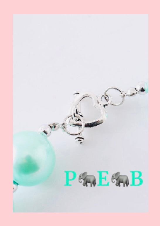 Mint & Peach Bubble Necklace