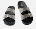 Black Rhinestones Slides